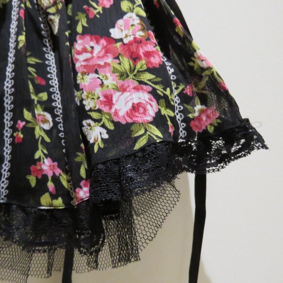 HELL BUNNY Mini Rock Edwina Floral Corset Lace Skirt Goth Whimsigoth Vintage Y2K - Picture 5 of 16